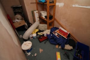 Photo of dressing room before renovation