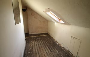 Photo of attic before refurbishment